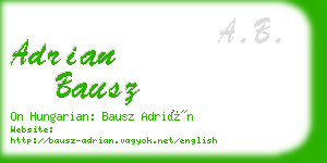 adrian bausz business card